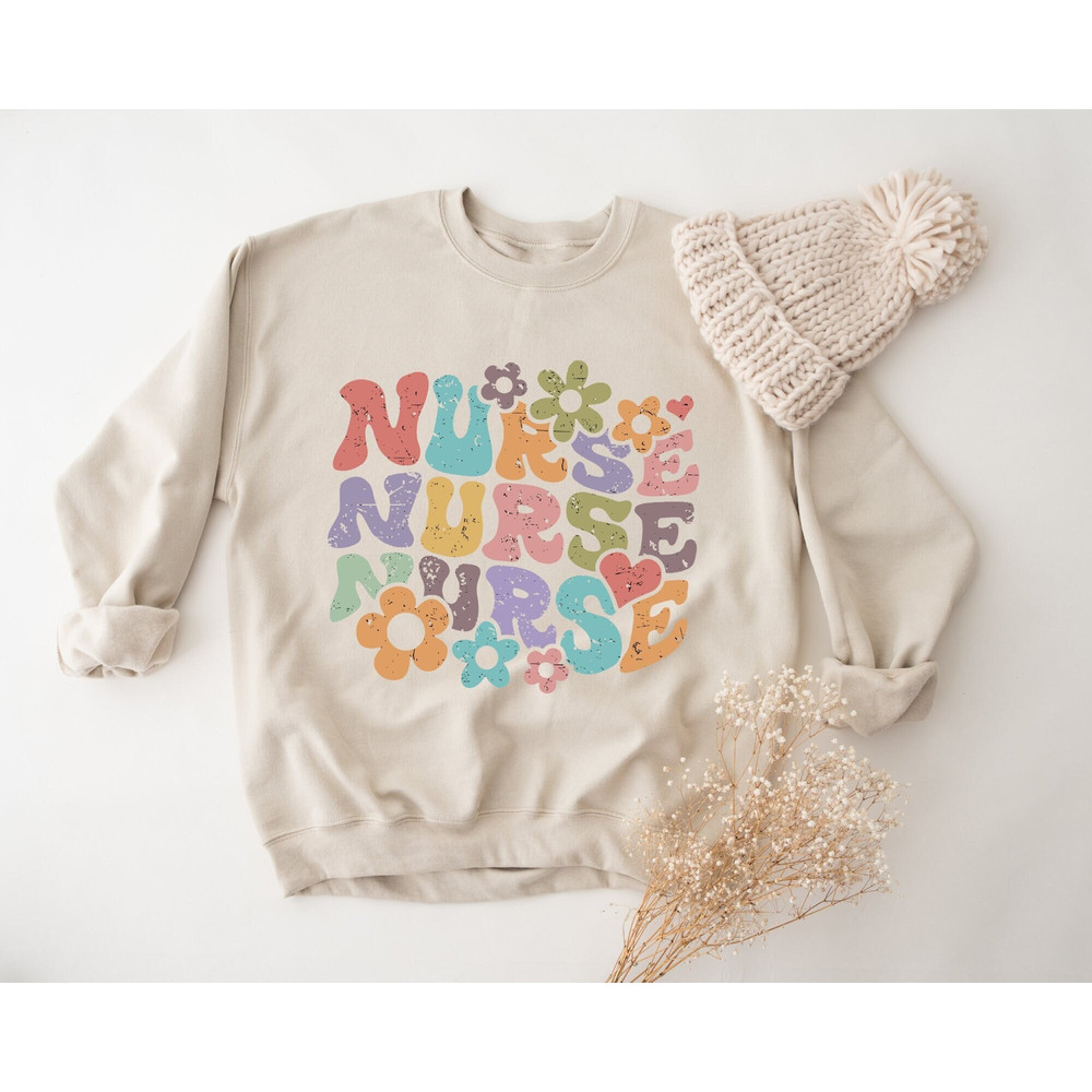 Nurse Sweatshirt, Retro Nurse Sweatshirt, Nurse Appreciation Sweatshirt, Nurse Gift, Future Nurse Gift, Nursing School Graduation Hoodie.jpg