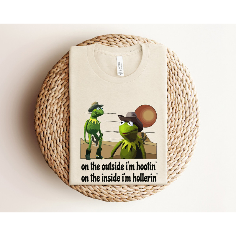 On The Outside I'm Hootin On The Inside I'm Hollerin Graphic Shirt, Funny Trendy Social Media Meme Shirt, Funny Saying Shirt, Memes Shirt.jpg