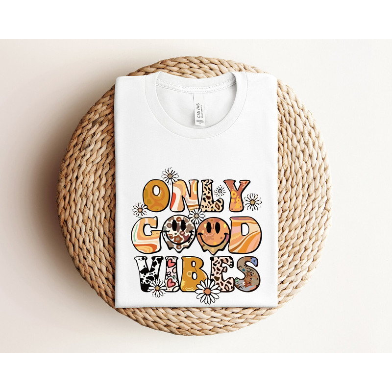 Only Good Vibes Shirt, Good Vibes Shirt, Peace Shirt, Kindness Shirt, Vintage Shirt, Western Shirt, Hippie Shirts, Retro Inspired Design.jpg
