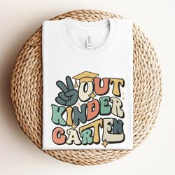peace out kindergarten shirt, last day of school shirt, aesthetic toddler shirt, kindergarten graduation gift, kindergar