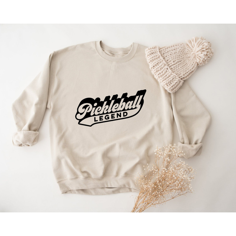 Pickleball Legend Sweatshirt, Retro Pickleball Sweatshirt, Pickleball Crewneck Sweatshirt, Pickleball Lovers Gift, Unisex Sports Sweatshirt.jpg