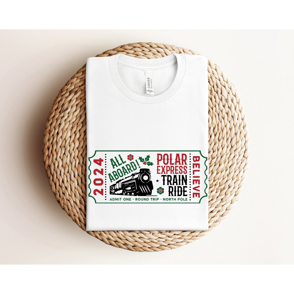 Polar Express Christmas Shirt, Polar Express Train Shirt, Christmas Train Shirt, Train Depot Shirt, North Pole Shirt, Christmas Party Shirt.jpg