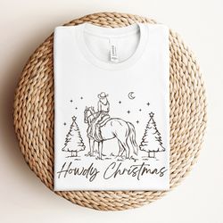 retro christmas shirt, howdy christmas western shirt, vintage western shirt, retro holiday shirt, cowboy christmas shirt