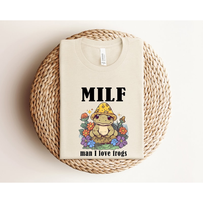 Retro Frog Shirt, Funny MILF Froggy Shirt, Cottagecore Froggy Shir, Oversized Unisex Shirt, Toad Shirt, Frog Lover Shirt, Mom Shirt Gift.jpg