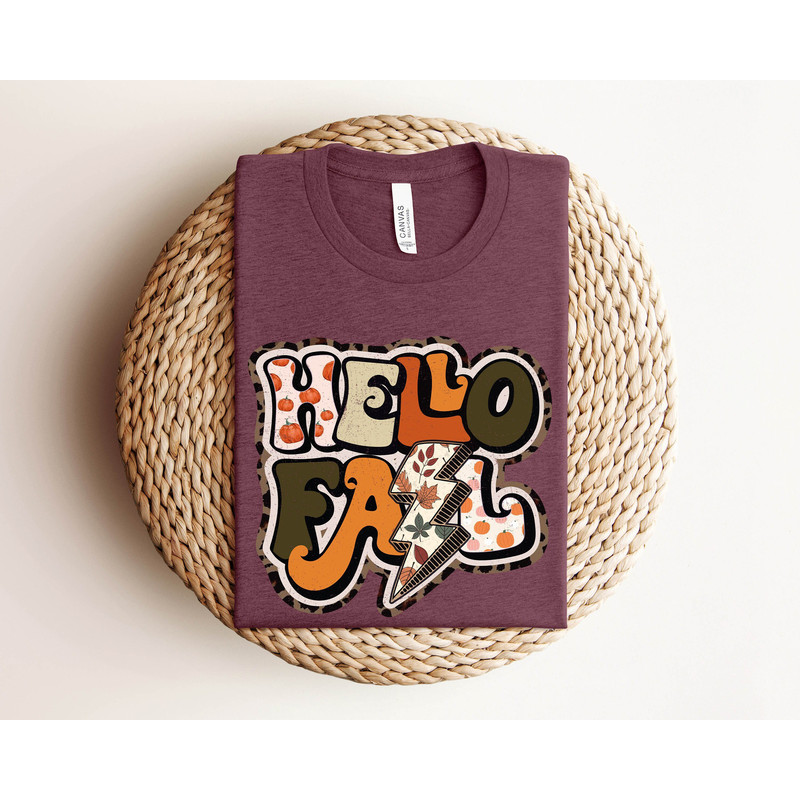 Hello Fall Sweatshirt, Thanksgiving Sweater, Family Sweatshirt, Funny Thanksgiving Shirt, Women Fall Sweater, Cute Autumn Sweatshirt 1.jpg