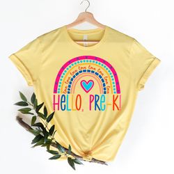hello prek grade shirts,teach love inspire shirt,back to school shirt,prek teacher tee,teacher appreciation tee,1st day