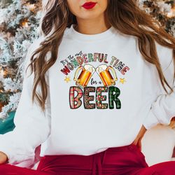 its the most wonderful time for a beer sweatshirt,christmas family shirt,christmas gift,holiday gift,christmas family ma