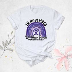 prematurity awareness rainbow shirt, in november we wear purple, world prematurity day, nicu gift shirt, purple ribbon t