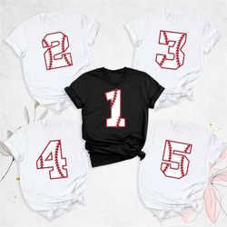 baseball numbers shirt, baseball birthday shirt, baseball mom shirt, softball shirt, baseball player shirt, baseball boy