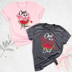 one in a melon mom shirt, watermelon birthday shirt, family first birthday shirt, watermelon shirt, matching birthday sh