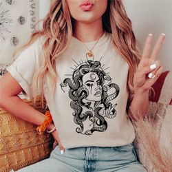 medusa snake face, goddess medusa shirt, halloween shirt, greek mythology shirt,mythology shirt,witchy woman shirt, powe