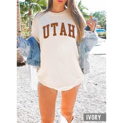 utah shirt, comfort colors utah salt lake city shirt, utah gift souvenir, women's football sports tshirt, group shirts t