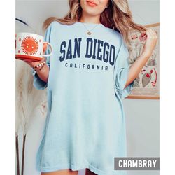 san diego shirt, comfort colors san diego california shirt, san diego gift, women's baseball sports tshirt, group shirts