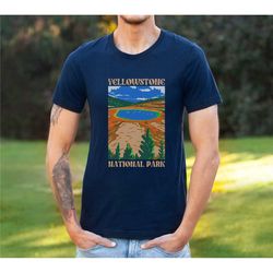 yellowstone shirt national park gift, yellowstone national park souvenir, graphic vintage postcard tee yellowstone gift