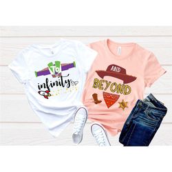 to infinity and beyond shirts, toy story matching shirts, sheriff woody shirt, buzz lightyear shirt, toy story jessie te