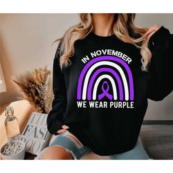 in november we wear purple, prematurity awareness sweatshirt, prematurity warrior hoodie, purple ribbon tee, world prema
