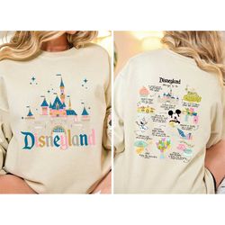 disneyland things to do back and front vacation sweatshirt, disneyland 2023 trip gift, disneyland vintage mickey and fri