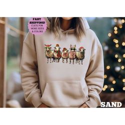 cute christmas sheep hoodie, sheep shirt, funny sheep sweater,funny xmas animal shirt, cute farmer shirt,xmas farm life