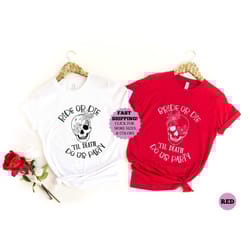 bride or die shirt, bachelorette halloween shirt, bachelorette party tee, skull bride shirt, till death do us party,hall