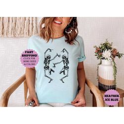 dancing skeleton shirt, skeleton tee, cute halloween dancing skeleton gift, halloween happy  halloween party dancing, da
