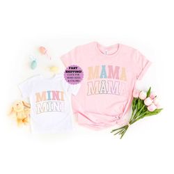 mama mini shirt, mommy and me shirt, matching mom and me shirt, mom and daughter tee