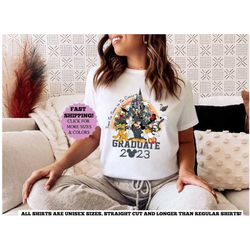 disney graduate mickey and friends from the tassel to the castle 2023 shirt, senior class of 2023 tee, disney graduation