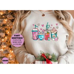 easter coffee shirt,easter bunny caffeine shirt,cute bunny shirt,happy easter day shirt,funny easter gift,personalize ch