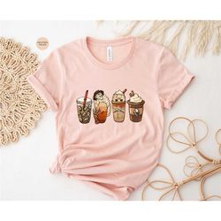 halloween coffee shirt, halloween horror coffee sweatshirt, horror movie coffee halloween shirt, spooky season tee, happ