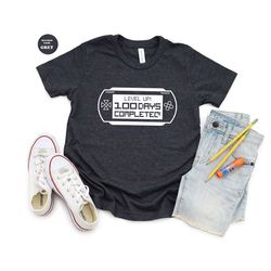 level up 100 days completed shirt, level up sweatshirts,100th days gamer boy shirts, school gamer boy shirt, teacher tea