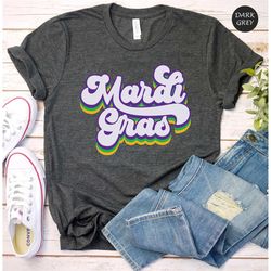 retro mardi gras shirt, new orleans carnival parade tee fow women or men, mardi gras outfits, fleur de lis, mardi gras t