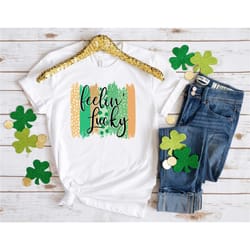 feeling lucky shirt, st patricks day shirts, saint patrick's pullover, lucky sweatshirt, christian t-shirt, simple holid