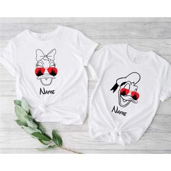 donald duck-goofy-daisy- mickey friends, disney characters print t-shirts, disney cruise, disneyland trip shirts, disney