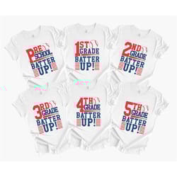 baseball back to school shirt, pre-school batter up, 1st - 2nd - 3rd - 4th - 5th grade batter up shirts, teacher gifts,