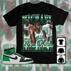 jordan 1 celtic lucky green unisex t-shirt, tee, sweatshirt, hoodie, the goat mj, shirt to match jordan 1 lucky green, l