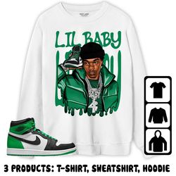 jordan 1 celtic lucky green unisex sweatshirt, hoodie, t-shirt, retro lil, shirt to match sneaker