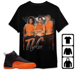 jordan 12 brilliant orange unisex t-shirt, tee, sweatshirt, hoodie, tlc band, shirt to match sneaker