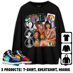 jordan 1 mid gs six championships unisex sweatshirt, hoodie, t-shirt, tlc 90s, shirt to match sneaker