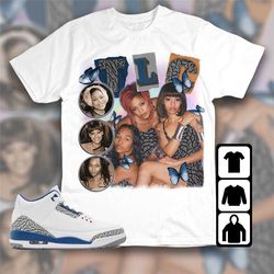 jordan 3 wizards unisex t-shirt, tee, sweatshirt, hoodie, tlc 90s, shirt to match 3s true blue metallic copper