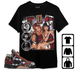 jordan 5 plaid unisex t-shirt, tee, sweatshirt, hoodie, tlc 90s, shirt to match sneaker