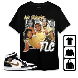 jordan 1 mid se black gold unisex t-shirt, tee, sweatshirt, hoodie, tlc, shirt to match sneaker