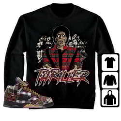 jordan 5 plaid unisex sweatshirt, hoodie, t-shirt, thriller, shirt to match sneaker