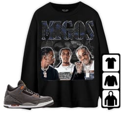 jordan 3 fear pack unisex sweatshirt, hoodie, t-shirt, migos, shirt to match sneaker