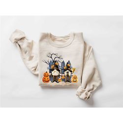 gnome sweatshirt, halloween gnome sweater, halloween sweatshirt, halloween sweater, spooky sweatshirt, halloween gift, p