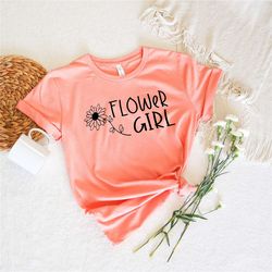 flower girl shirt, flower shirt, cute girl shirt, cute flower girl shirt, matching wedding shirt, wedding shirt, wedding