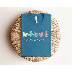 butterfly teacher t-shirt, future teacher shirt, cute teacher butterfly shirt, inspirational motivational teacher tee, g