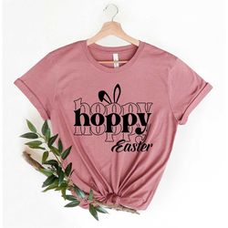 hoppy easter shirt, funny easter shirt, easter day gift, cute easter bunny shirt, girls easter shirt,hip hop easter shir