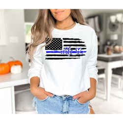 police wife sweatshirt, thin blue line sweater, usa flag sweater, back the police, christmas gift for police officer, wi