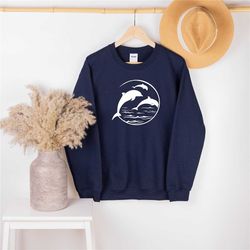 dolphin hoodie, dolphin lover sweatshirt, dolphin sweatshirt, gift for dolphin lovers, animal lovers shirt. dolphin gift