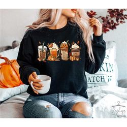 fall coffee sweatshirt, fall sweatshirt, coffee lover sweatshirt, pumpkin spice hoodie, thanksgiving sweater, christmas
