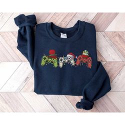 gamer christmas sweatshirt, xmas game controller sweater, christmas gaming sweatshirt, retro christmas sweatshirt, video